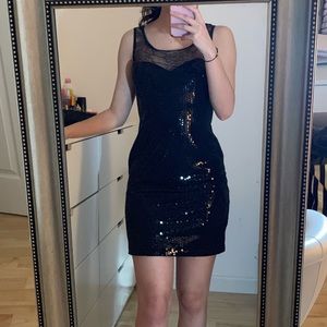 Black sequin dress